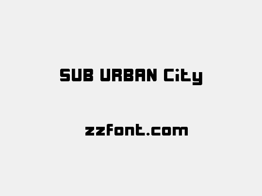 SUB URBAN City
