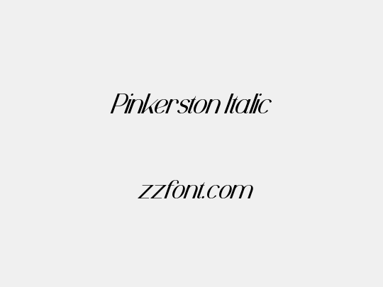 Pinkerston Italic