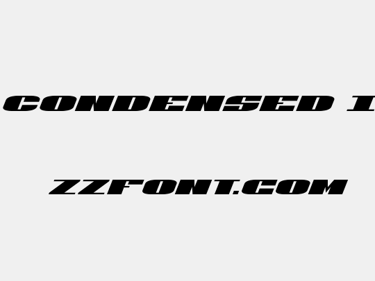 U.S.A. Condensed Italic