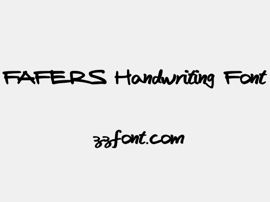 FAFERS Handwriting Font