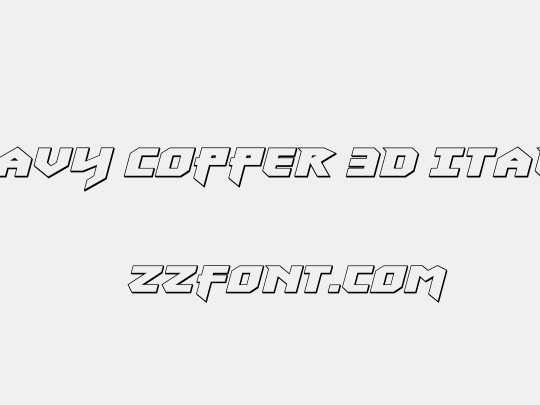 Heavy Copper 3D Italic