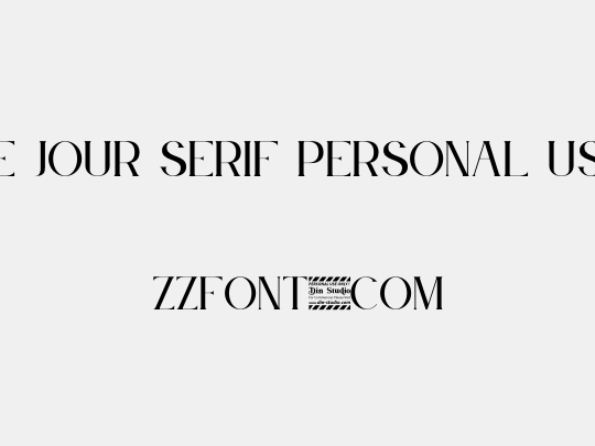 Le Jour Serif Personal Use