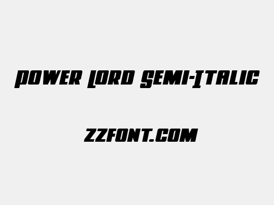 Power Lord Semi-Italic