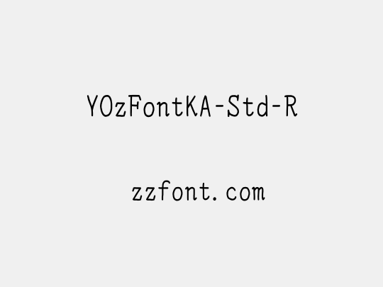 YOzFontKA-Std-R