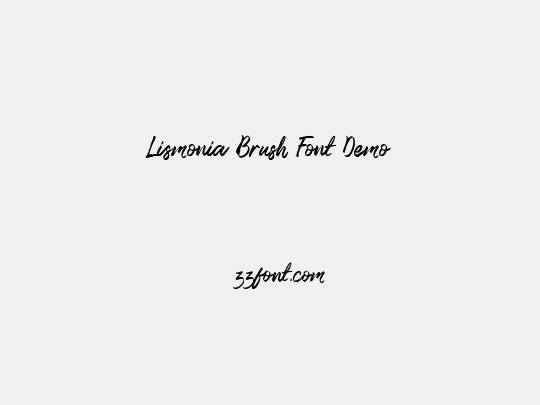 Lismonia Brush Font Demo