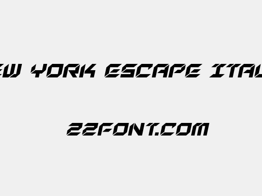 New York Escape Italic