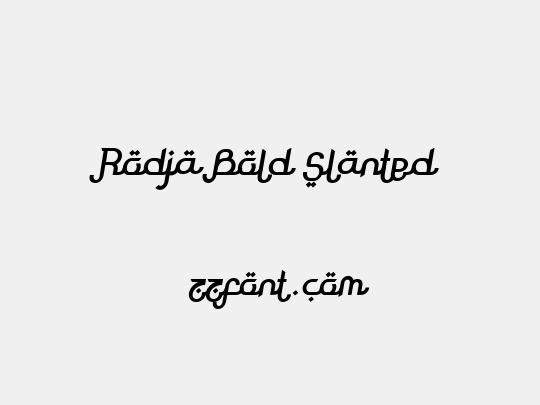 Rodja Bold Slanted