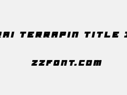Samurai Terrapin Title Italic