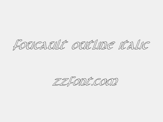 Foucault Outline Italic