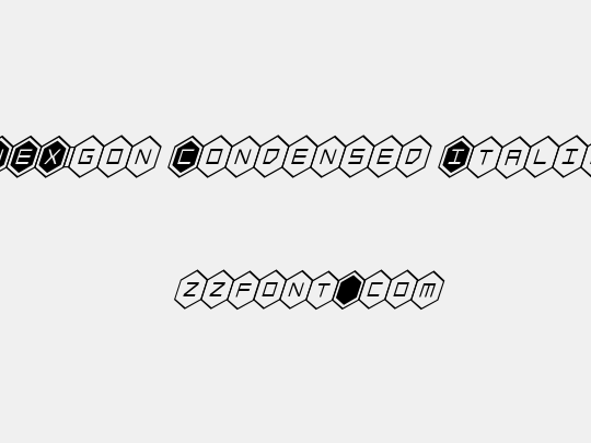 HEX:gon Condensed Italic