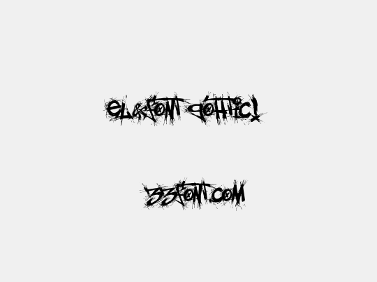 el&font gohtic!