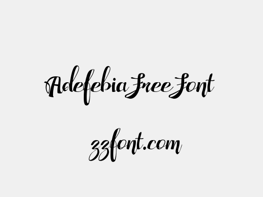 Adefebia Free Font