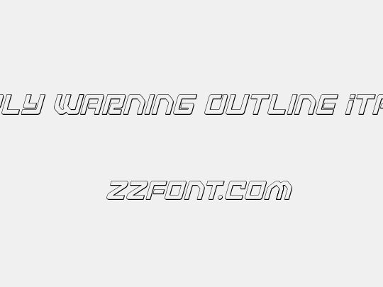 Early Warning Outline Italic