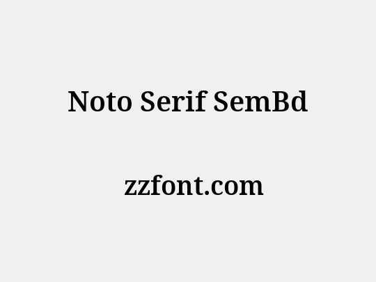 Noto Serif SemBd