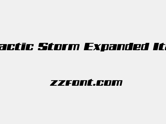 Galactic Storm Expanded Italic