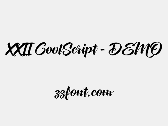 XXII CoolScript - DEMO
