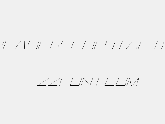 Player 1 Up Italic