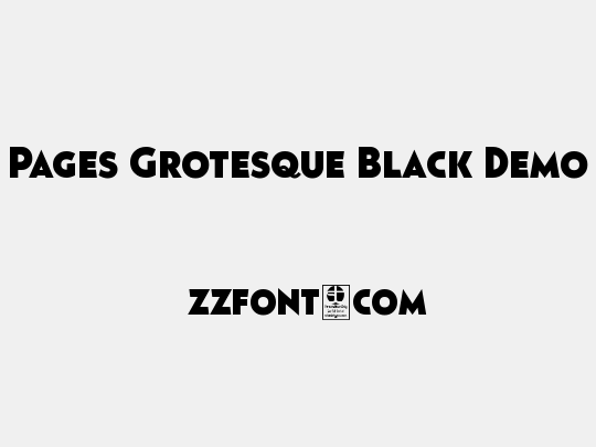 Pages Grotesque Black Demo