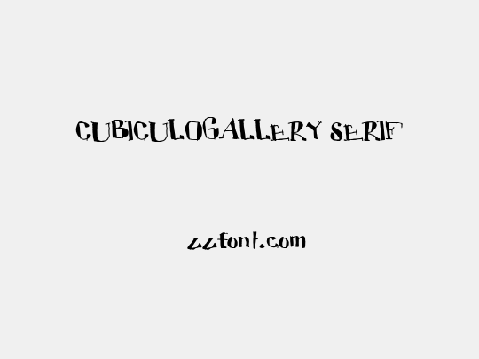 CUBICULOGALLERY SERIF