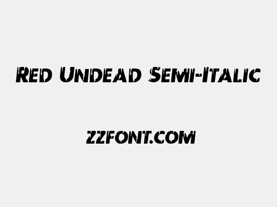 Red Undead Semi-Italic