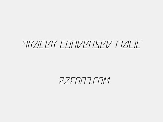 Tracer Condensed Italic