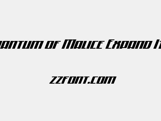 Quantum of Malice Expand Ital