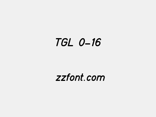 TGL 0-16