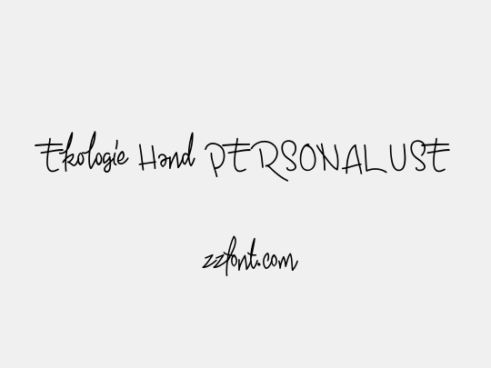 Ekologie Hand PERSONAL USE