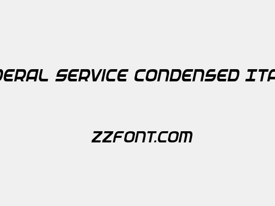 Federal Service Condensed Italic