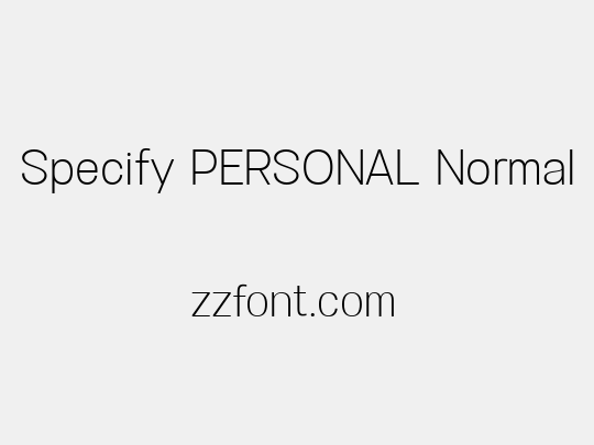 Specify PERSONAL Normal
