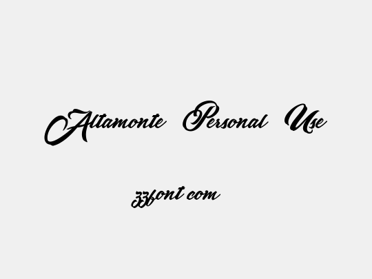 Altamonte Personal Use