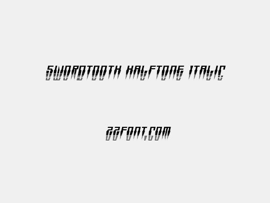 Swordtooth Halftone Italic