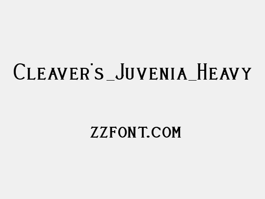 Cleaver's_Juvenia_Heavy