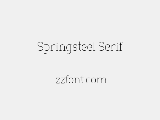 Springsteel Serif