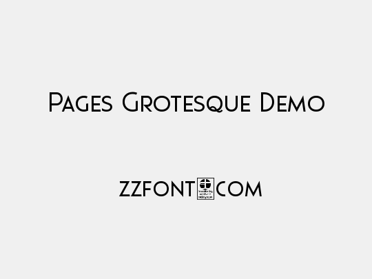 Pages Grotesque Demo