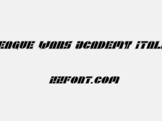 League Wars Academy Italic
