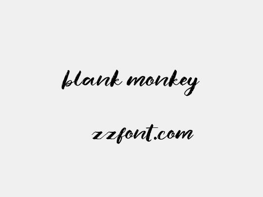 blank monkey