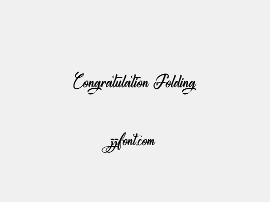 Congratulation Folding