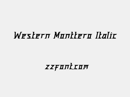 Western Monttero Italic