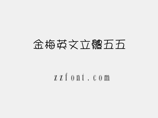 金梅英文立體五五