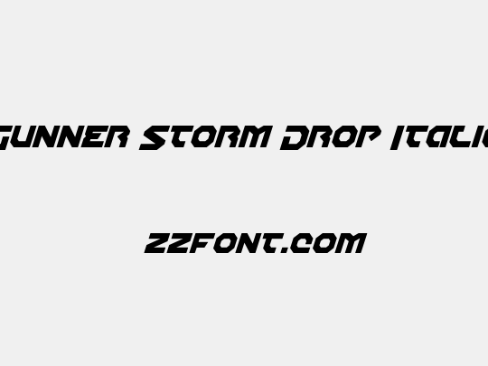 Gunner Storm Drop Italic