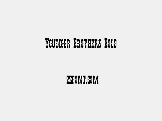 Younger Brothers Bold