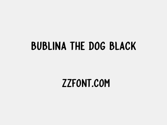 Bublina the Dog Black