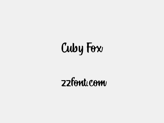 Cuby Fox