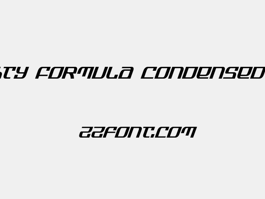 Infinity Formula Condensed Italic