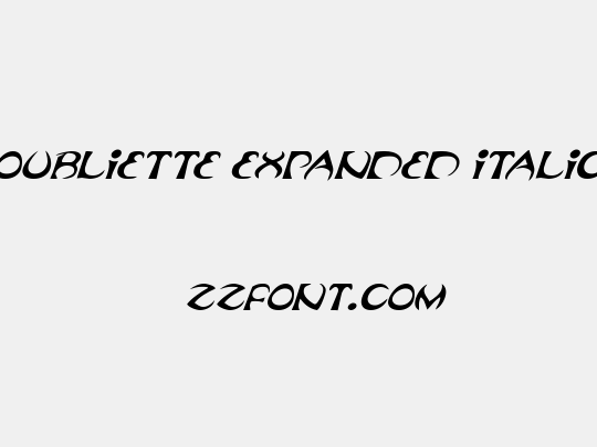 Oubliette Expanded Italic