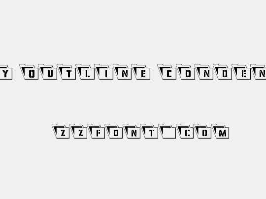 Eyes Only Outline Condensed Leftalic