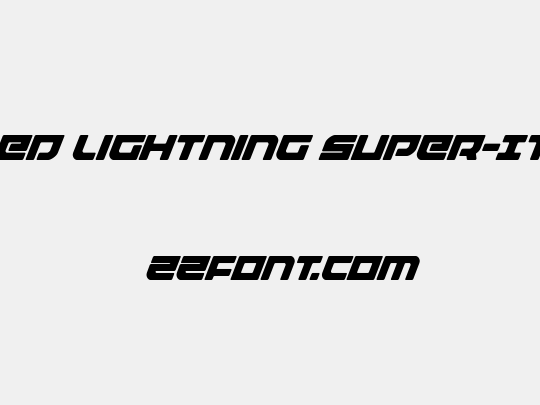Armed Lightning Super-Italic