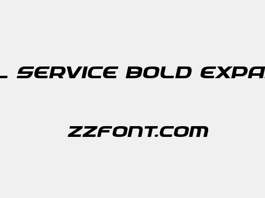 Federal Service Bold Expanded Italic