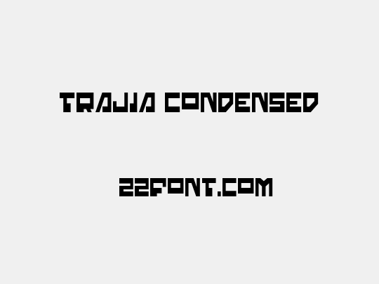 Trajia Condensed